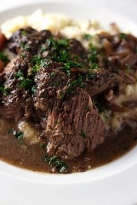 Red Wine Braised Beef Roast. Photo and recipe from So Damn Delish.